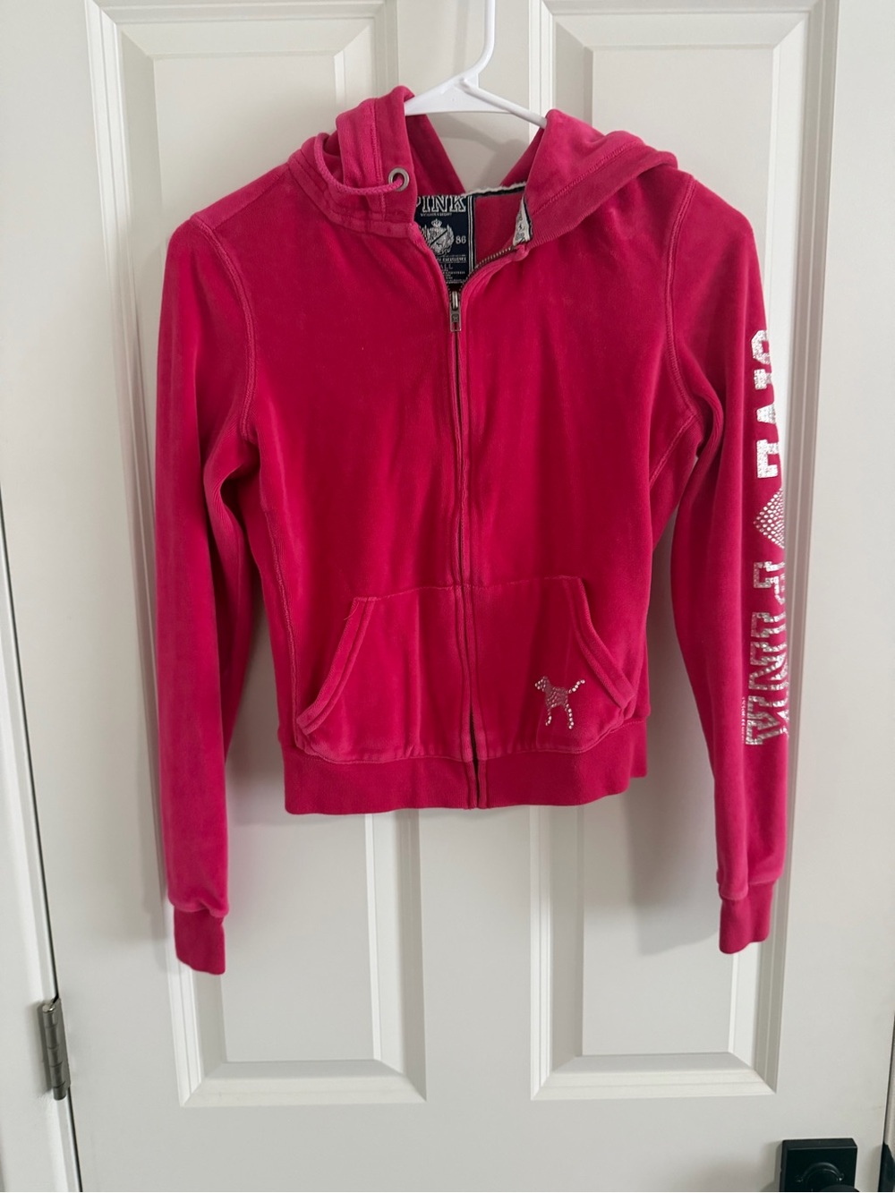 PINK Victoria's Secret Y2K velour bedazzled zip up